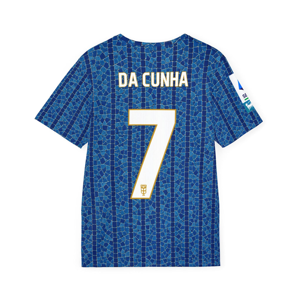 Blue Striped Coma Soccer Jersey — Revolut Sponsor, 'Da Cunha' #7
