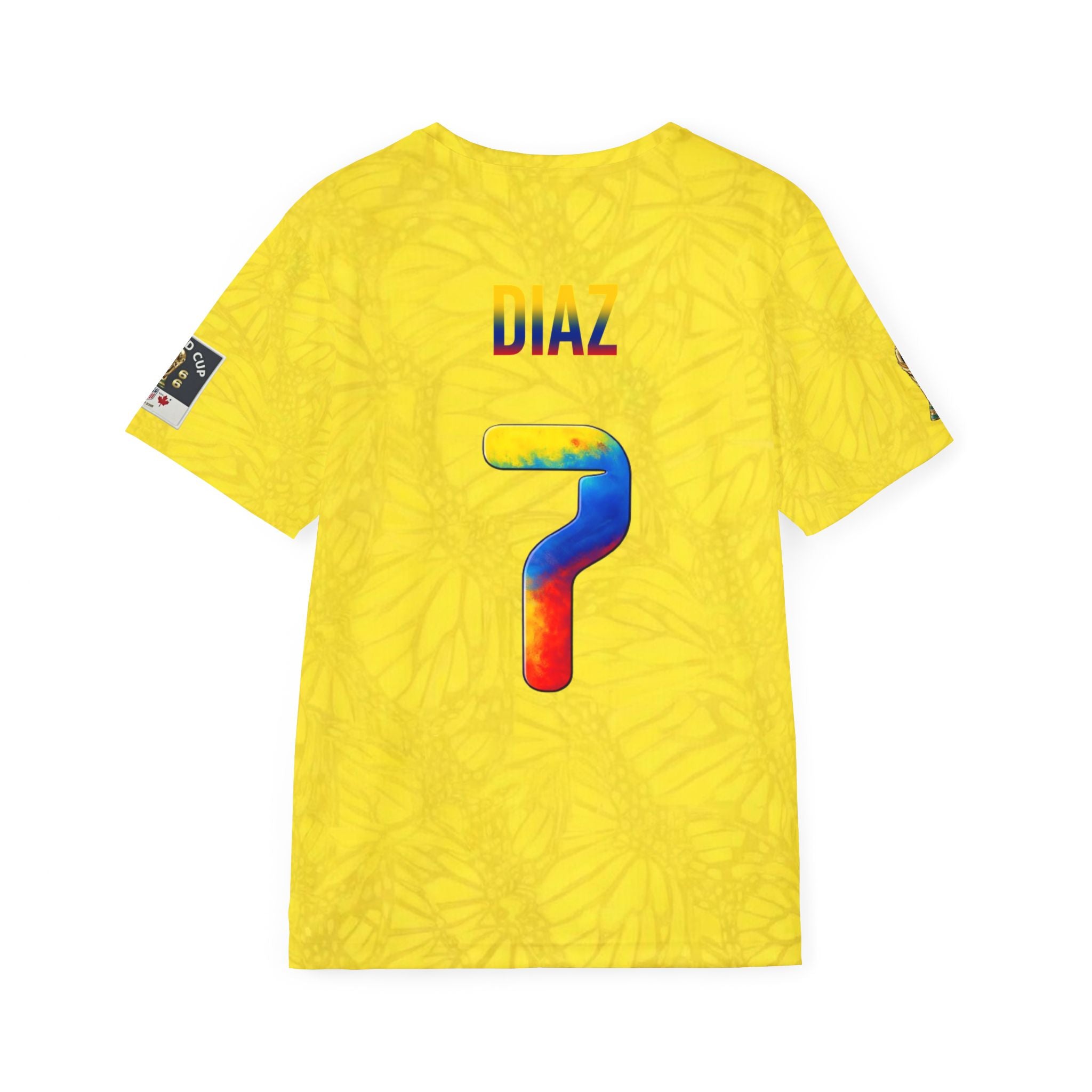 Colombia Yellow Soccer Jersey – 'Díaz' #7 Fan Replica