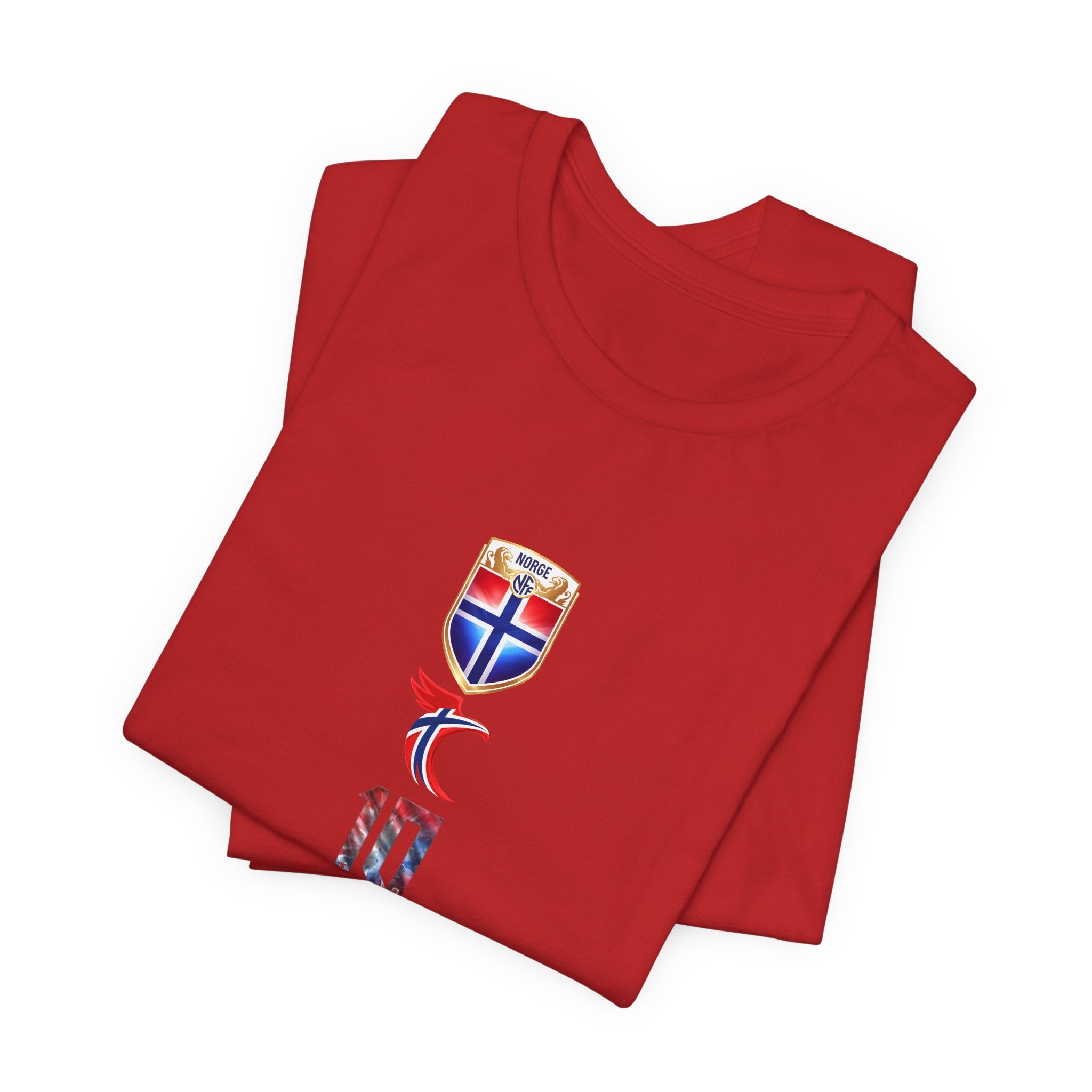 Norwegian Odegaard Jersey Tee — '10' Back Player Number Sports T‑Shirt