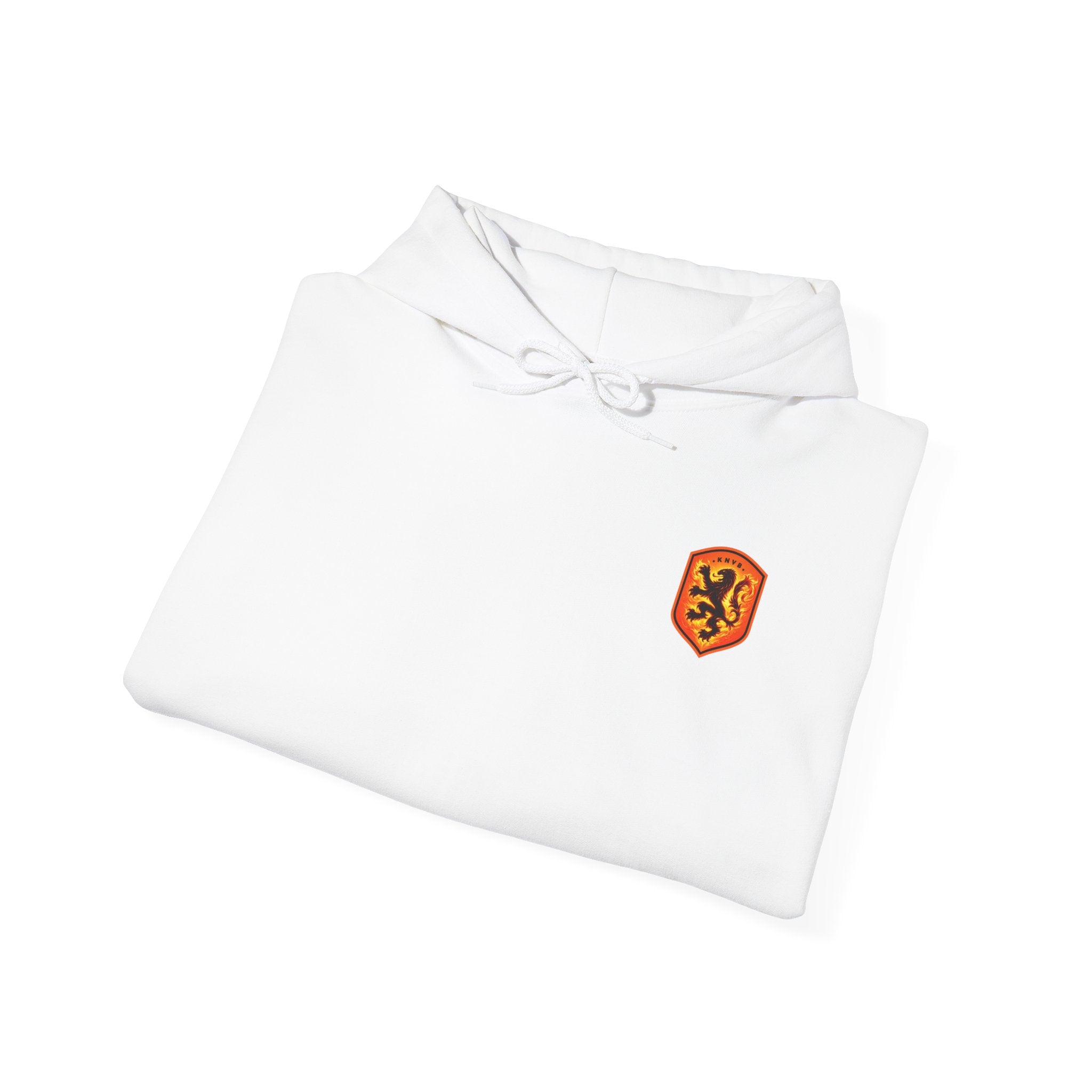 Hoodie — Orange Lion Crest & "F. De Jong 21" Soccer Jersey Style Hoodie