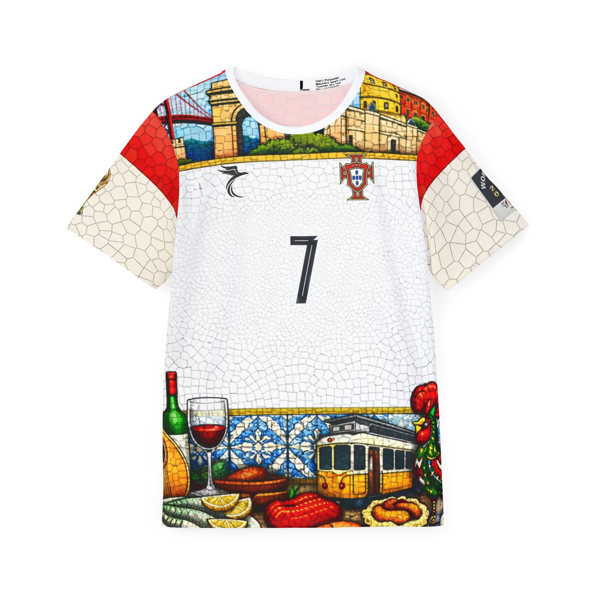Ronaldo #7 Portugal Mosaic Soccer Jersey – All-Over Print Fan Shirt
