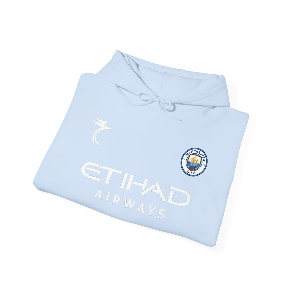 Soccer Hoodie — Light Blue Team Crest & Number 10 Back