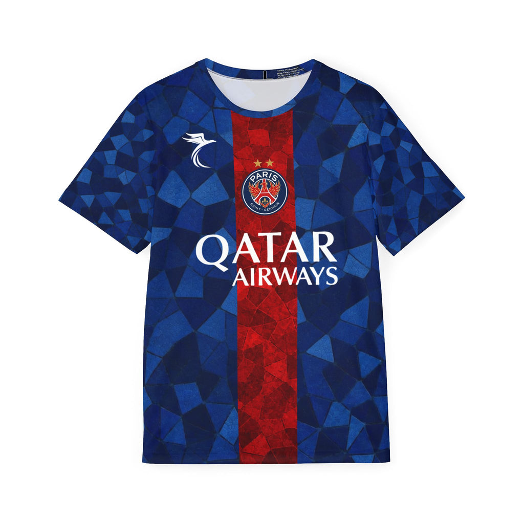Paris-Inspired Men’s Soccer Jersey — Custom Name & Number (Qatar Airways Style)