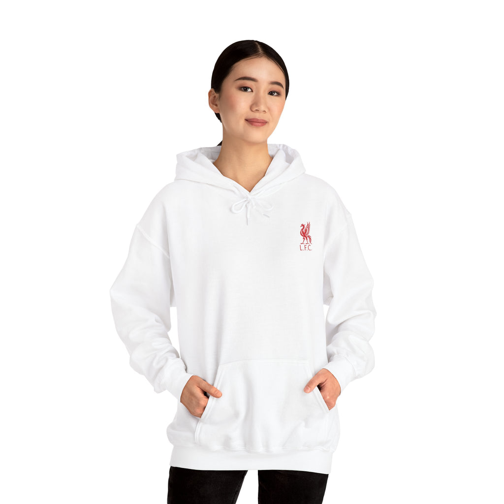 Liverpool-Inspired Hooded Sweatshirt — "10" Back Number with Chest Liver Bird Logo