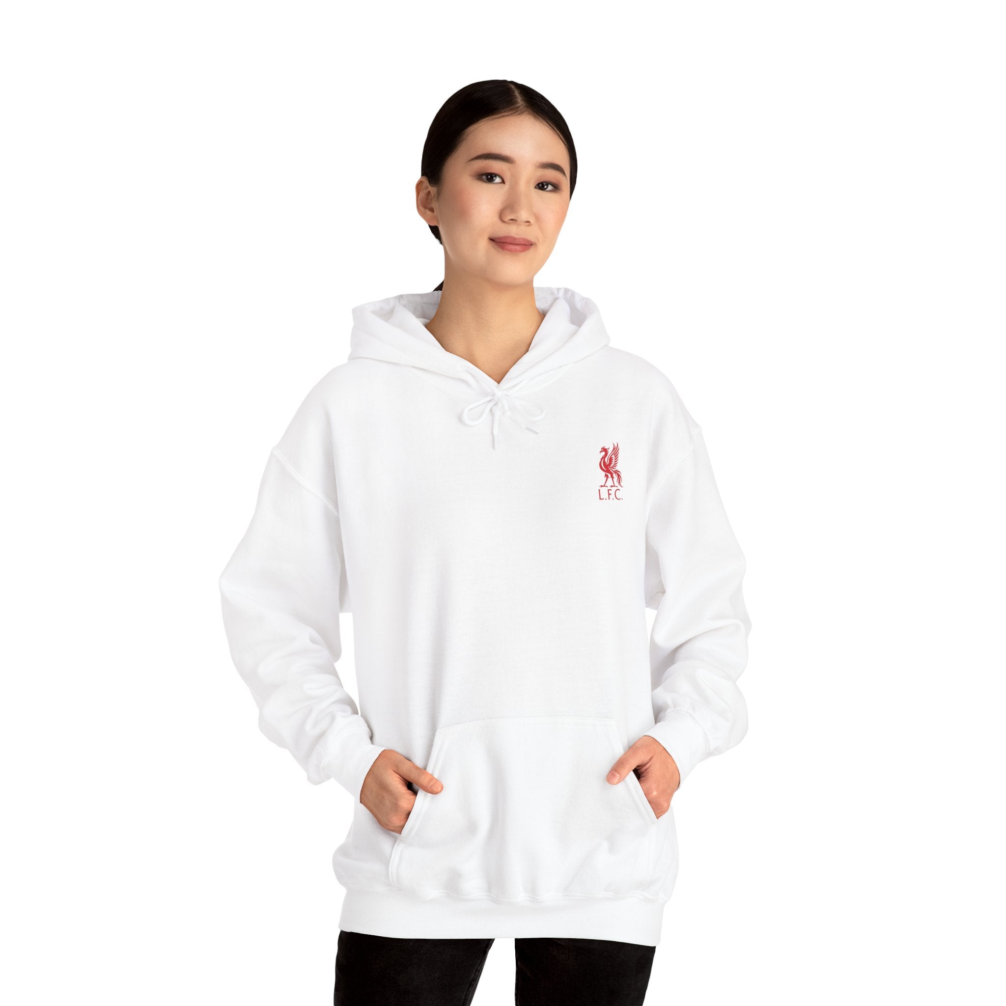 Liverpool-Inspired Hooded Sweatshirt — "10" Back Number with Chest Liver Bird Logo