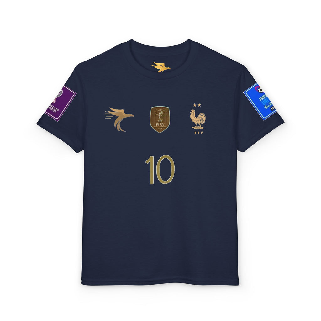 Mbappé #10 2022 Final Youth Soccer Jersey — France National Team White Tee