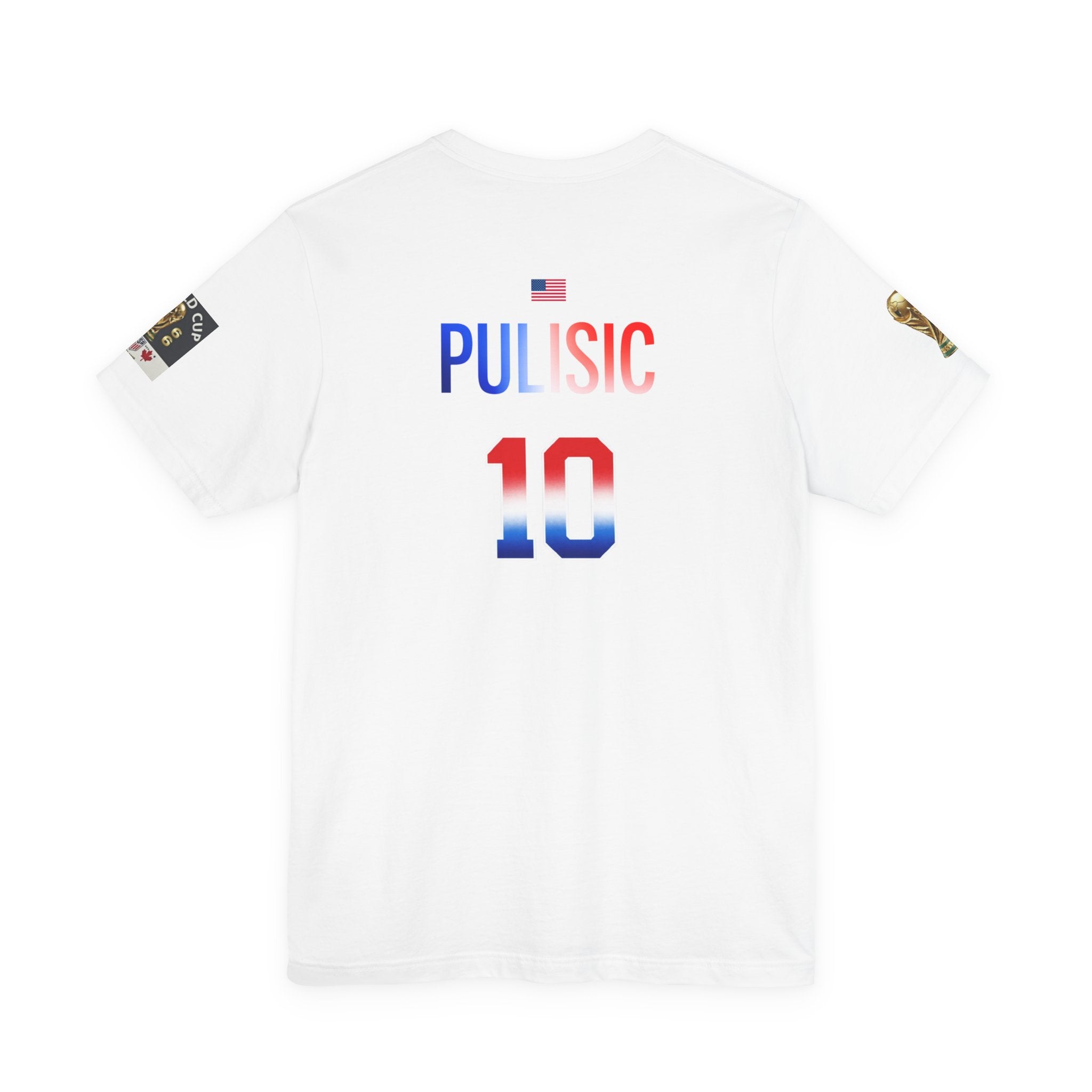 USA Shield Chest Logo T‑Shirt — Patriotic Minimalist Tee