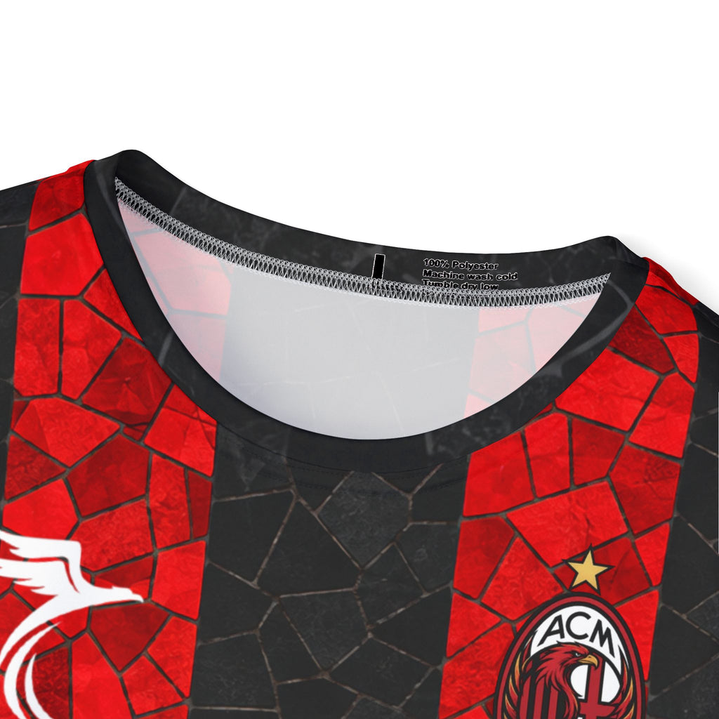 Soccer Jersey — Red & Black Striped Custom Name/Number