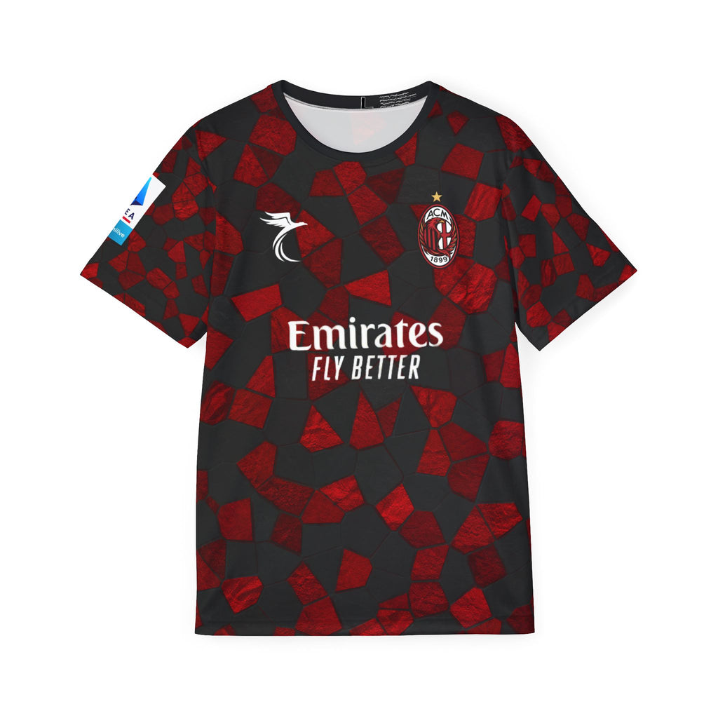 AC Milan Rafa Leão #10 Red Black Mosaic Men's Jersey
