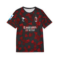 AC Milan Rafa Leão #10 Red Black Mosaic Men's Jersey