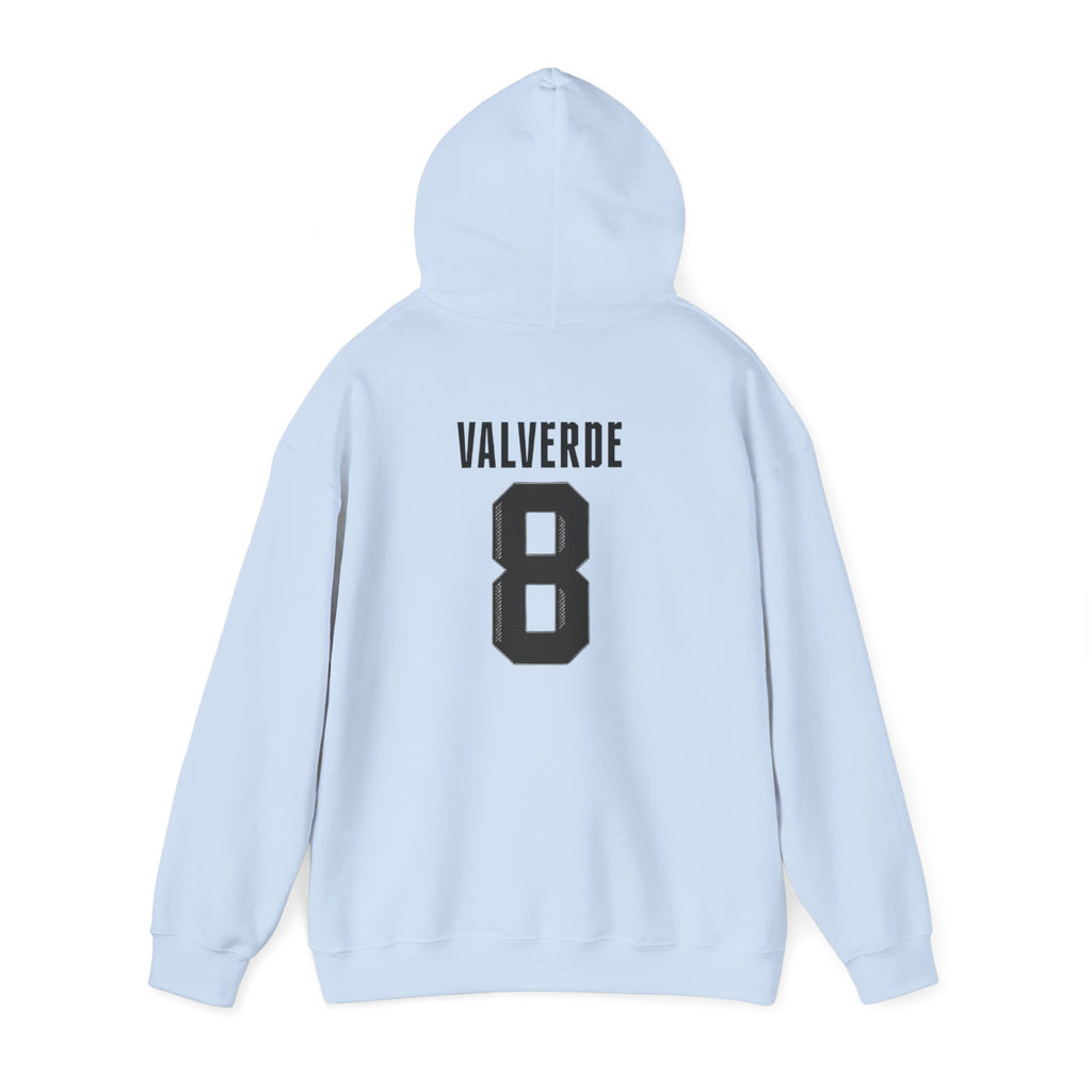 Hoodie - Personalized "Valverde 8" Soccer Crest Hooded Sweatshirt