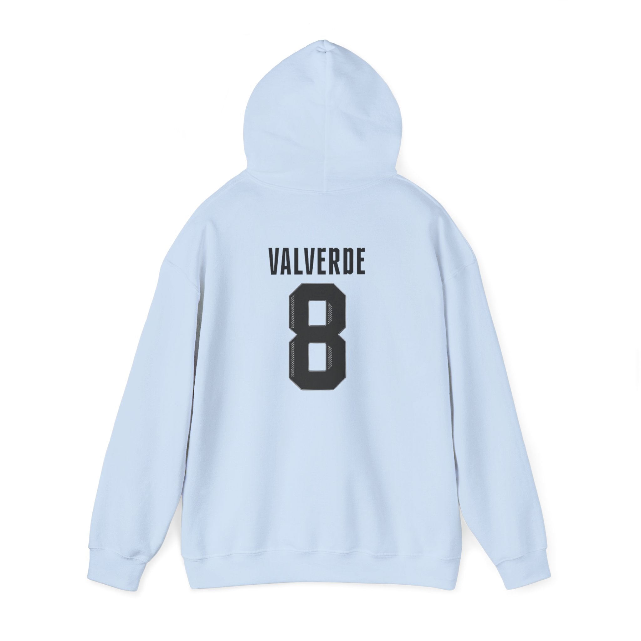 Hoodie - Personalized "Valverde 8" Soccer Crest Hooded Sweatshirt