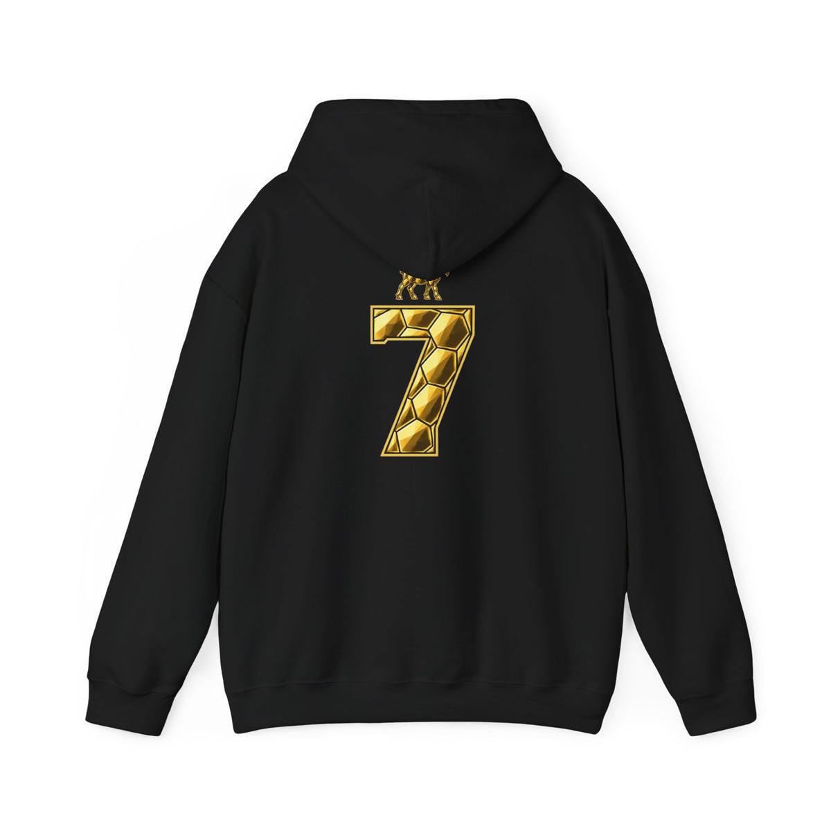 The Goat #7 Ballon d'Or tribute hoodie in black and gold