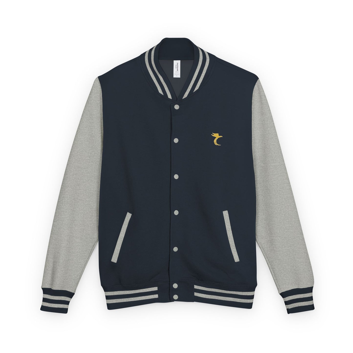 Gold Pheonix Embroidered Letterman Jacket