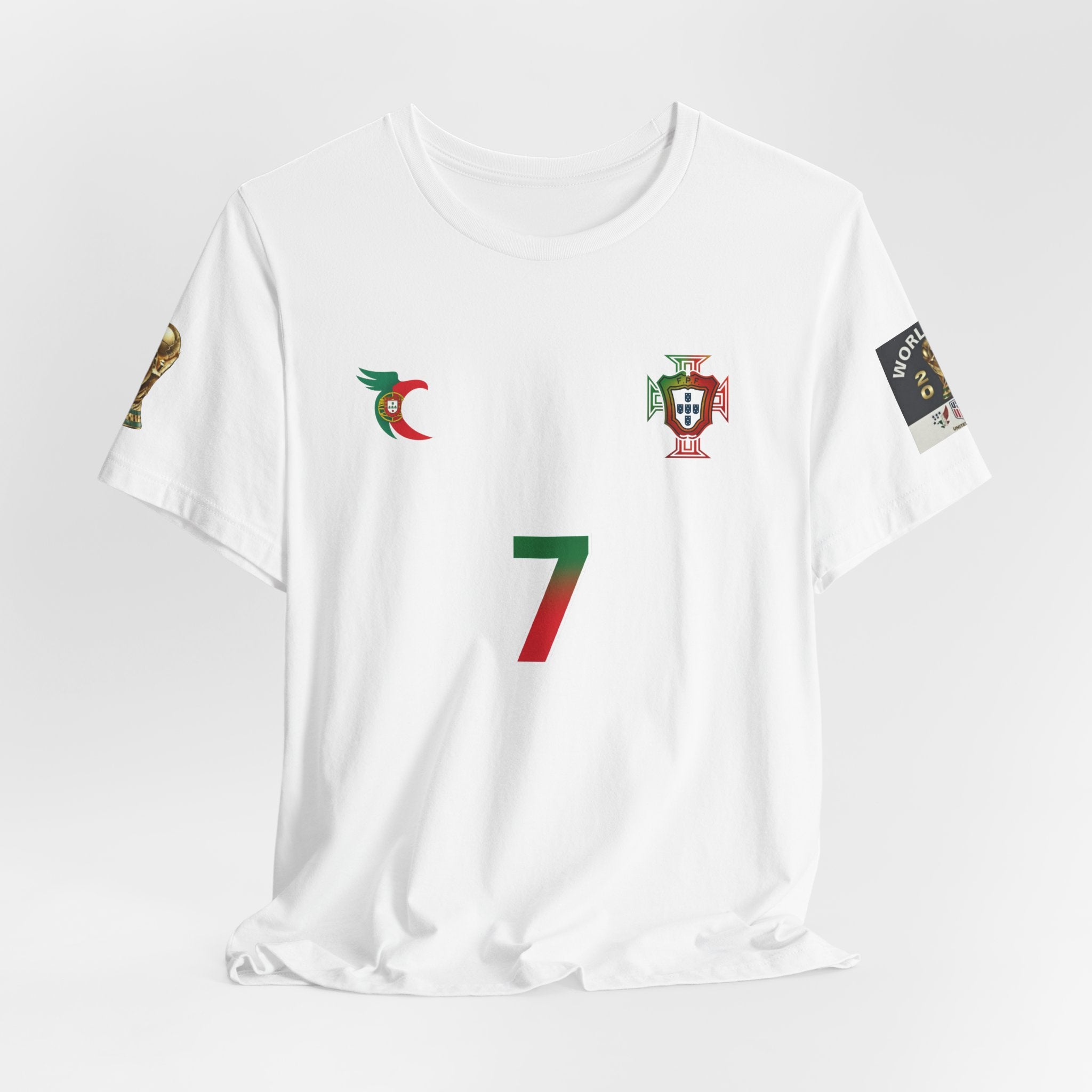 Ronaldo 7 Portugal Jersey Tee | Football Number 7 Soccer Shirt