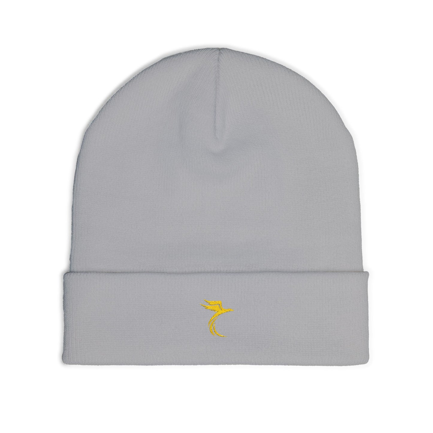 Embroidered Gold Seahorse Knit Beanie