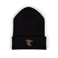 Embroidered Phoenix Cuff Beanie — Small Colorful Phoenix Logo Knit Hat