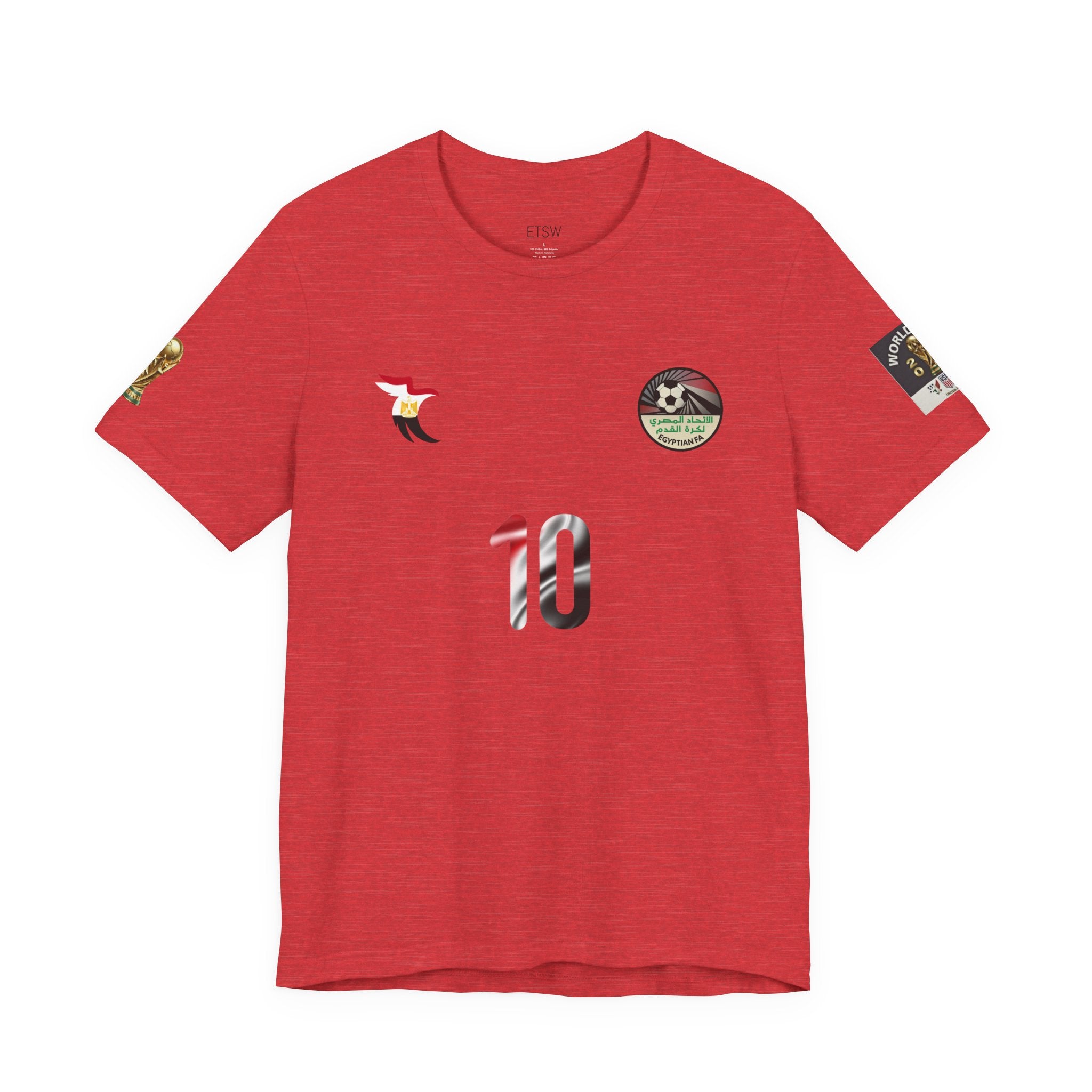 Salah #11 Egypt World Cup Soccer Jersey Tee | Football Number Back Print
