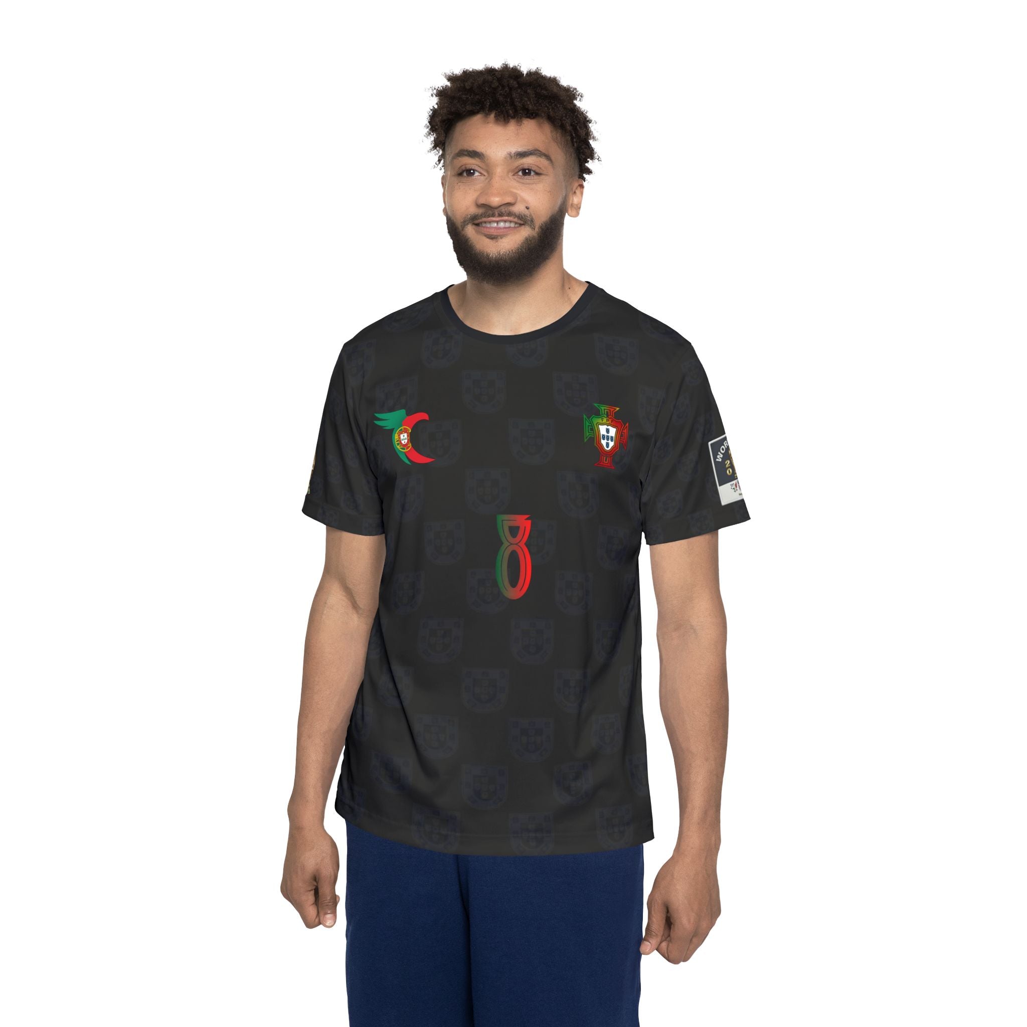 Portugal B. Fernandes #8 Black Soccer Jersey — Men’s Football Shirt