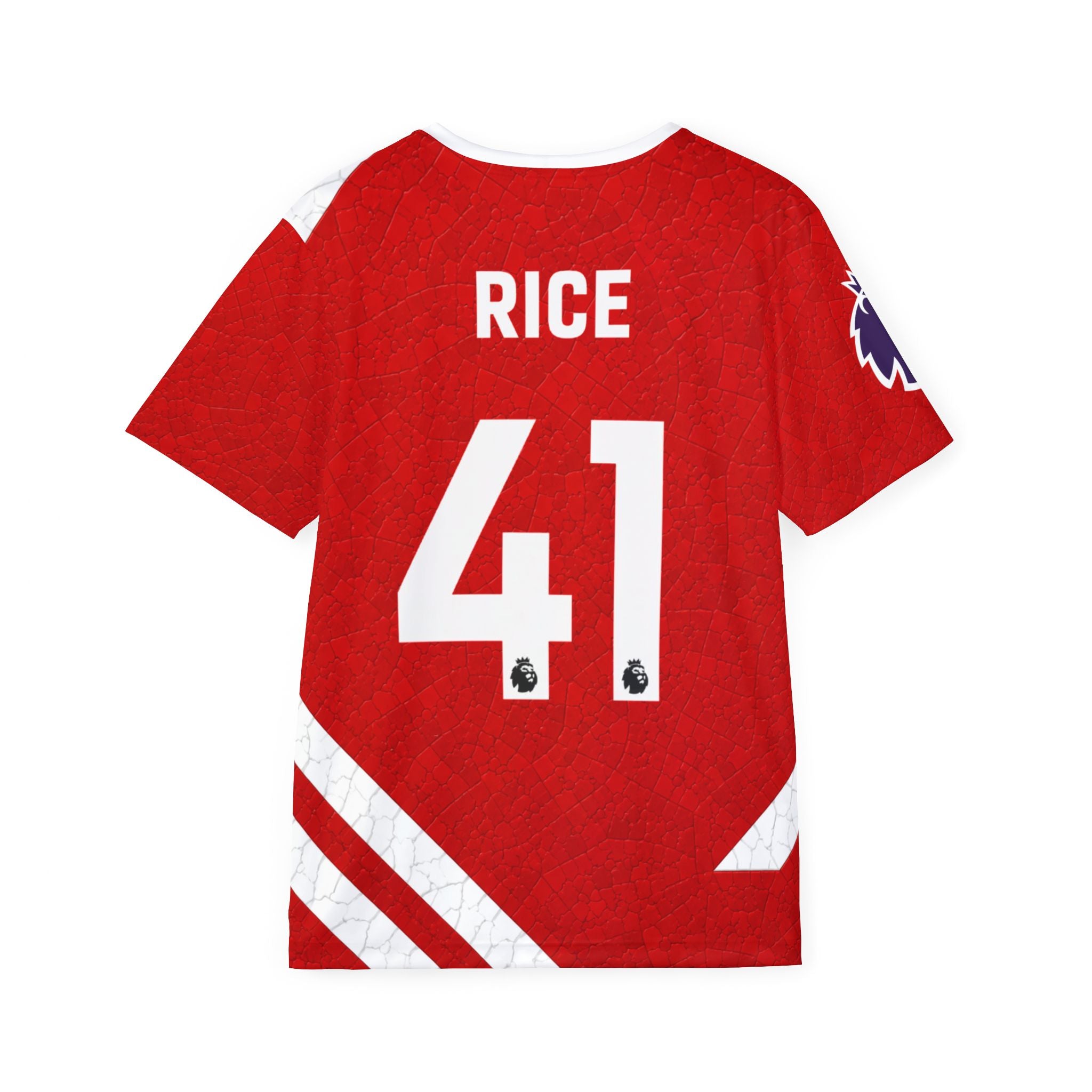 Arsenal Red Soccer Jersey – "Rice 41" Fan Tee