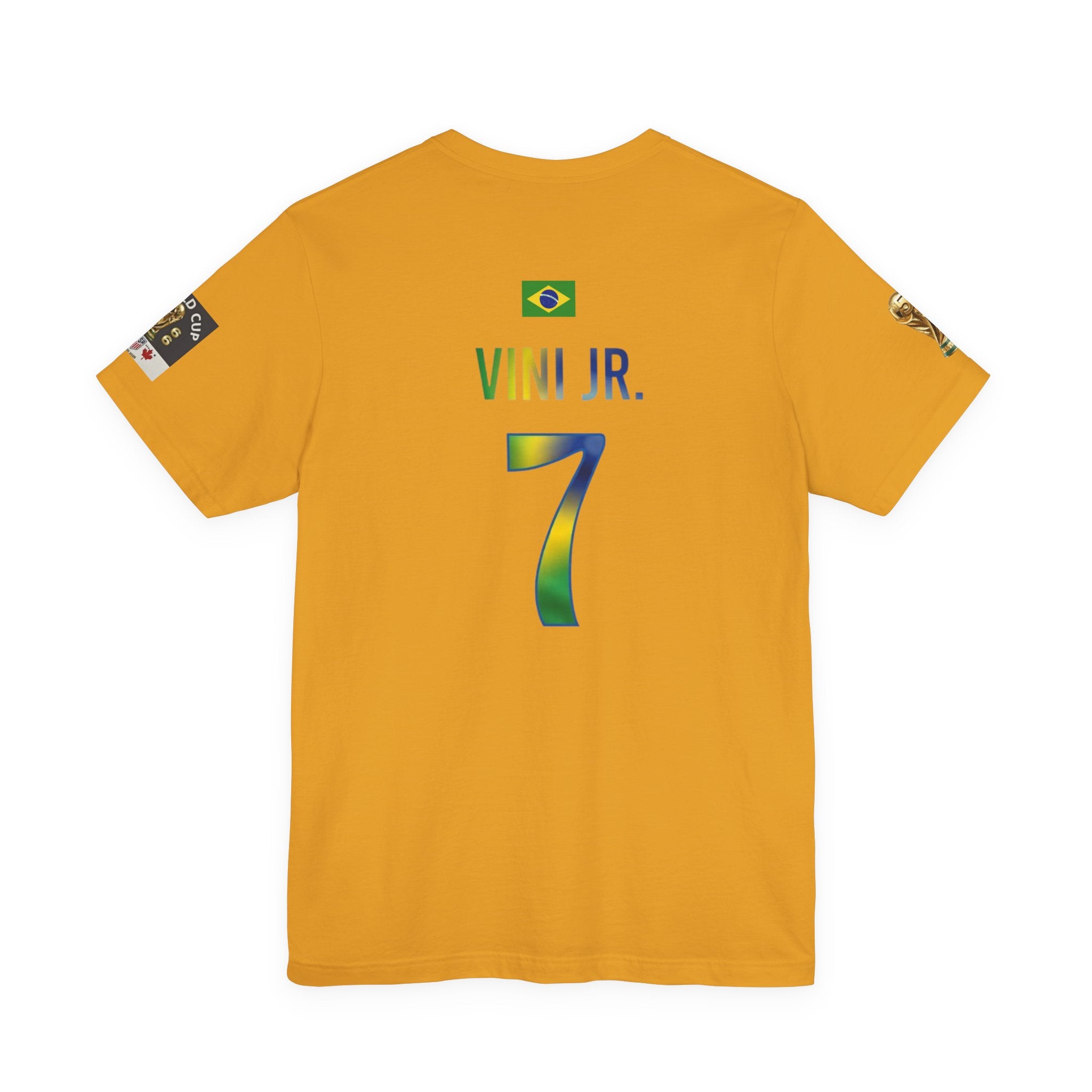 Brazil Soccer Jersey Tee – "VINI JR. 7" Fan Shirt