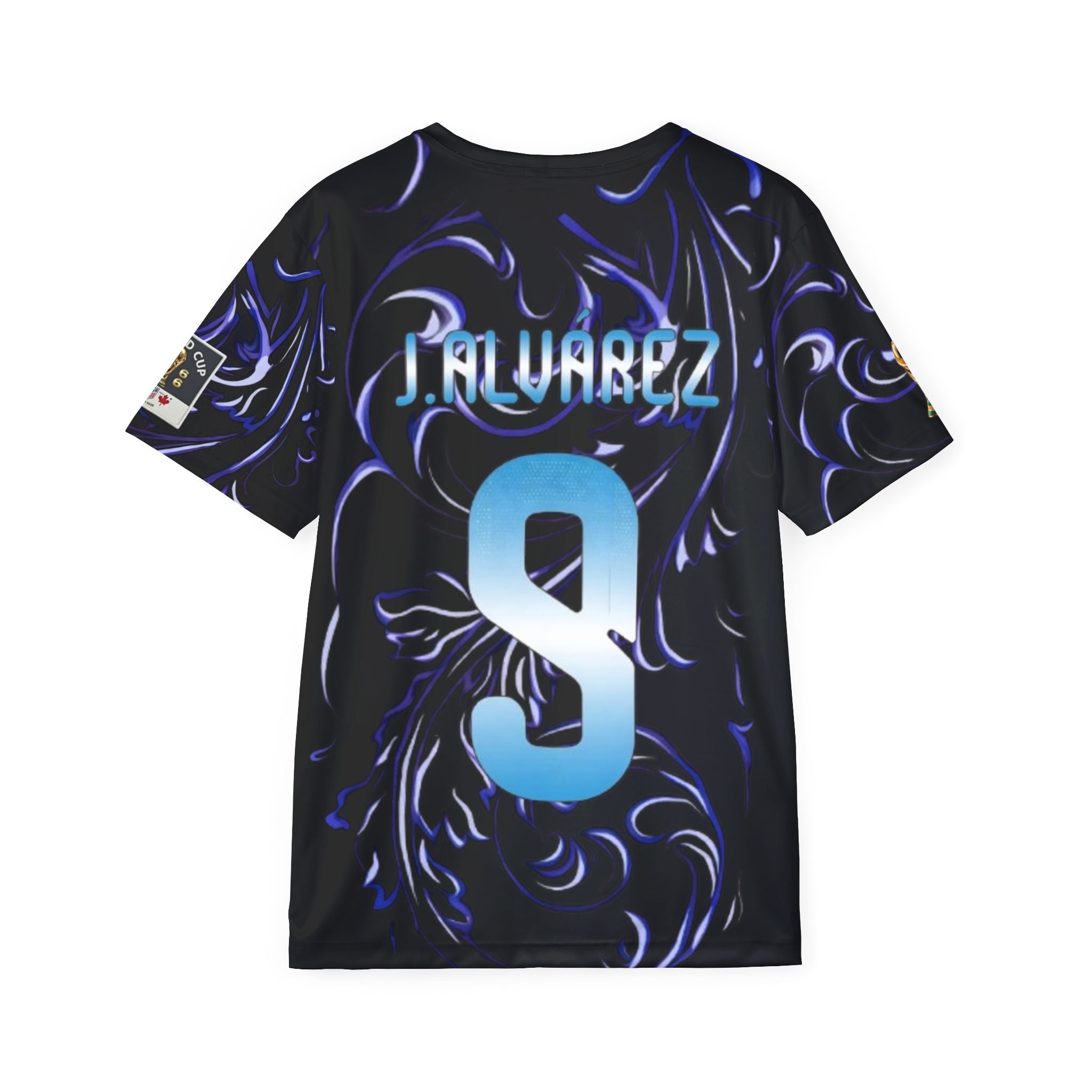 Argentina Floral Soccer Jersey – J. Alvarez #9 All-Over Print