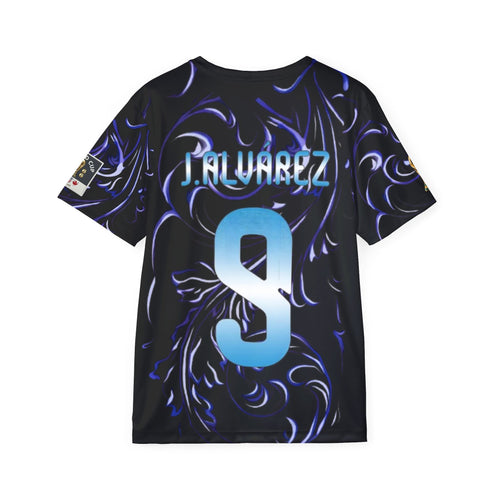 Argentina Floral Soccer Jersey – J. Alvarez #9 All-Over Print