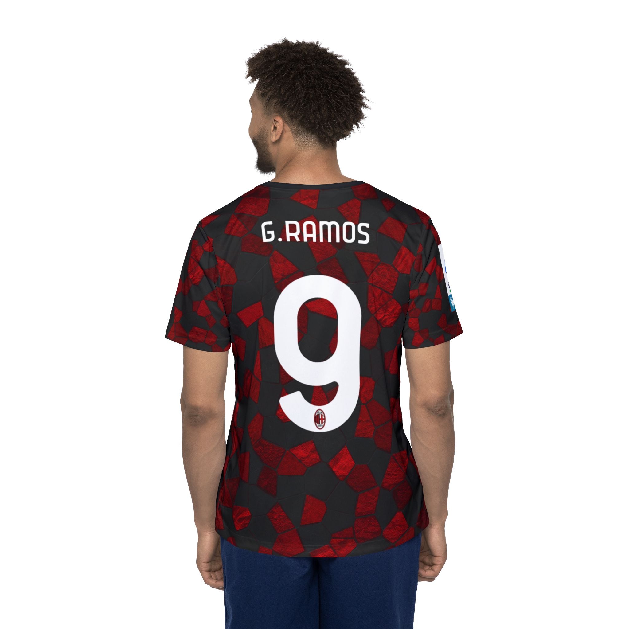 AC Milan Style Men's Soccer Jersey — G. Ramos #9 Emirates Fly Better