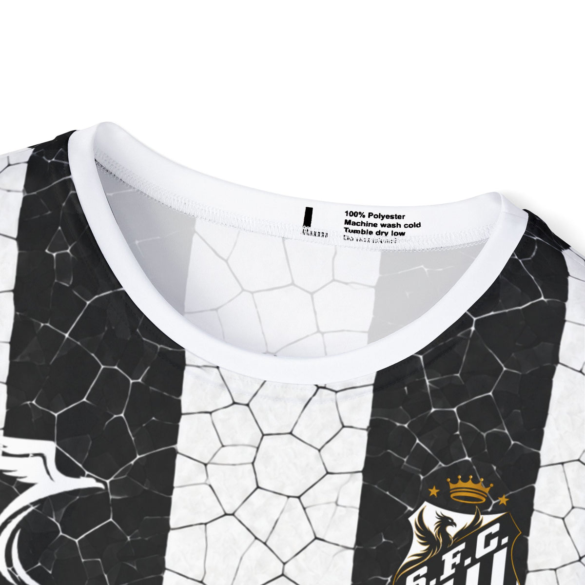 Neymar Jr. #10 Black & White Striped Soccer Jersey