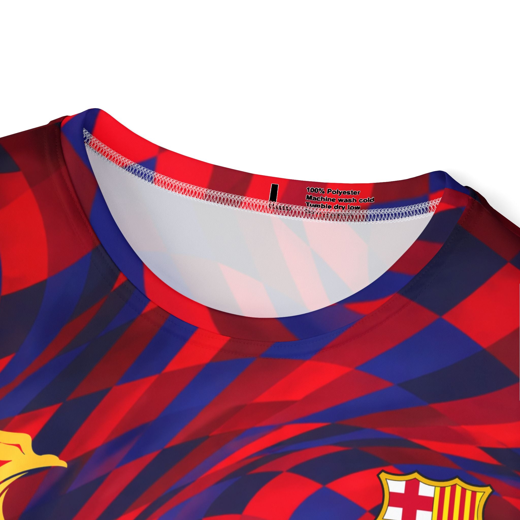 Men's Soccer Jersey – Red & Blue Swirl Custom Number 27