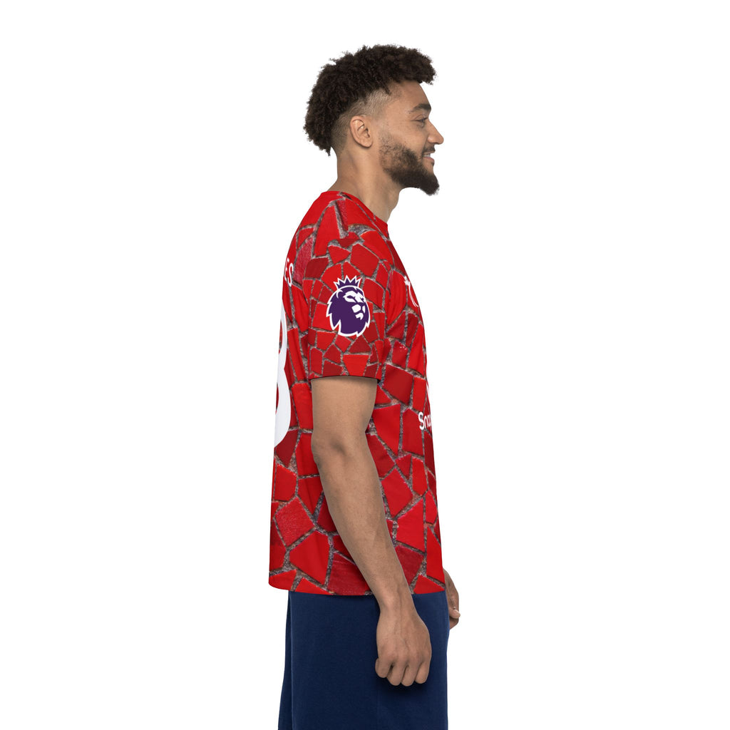 Men's Soccer Jersey - Red Mosaic Bruno Fernandes #8 Replica