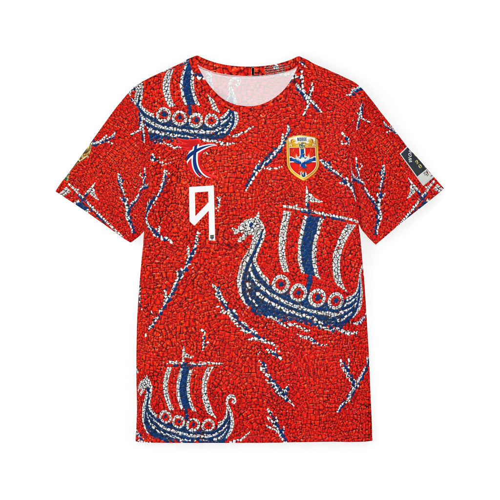 Viking Red Football Jersey — Haaland #9 All-Over Print