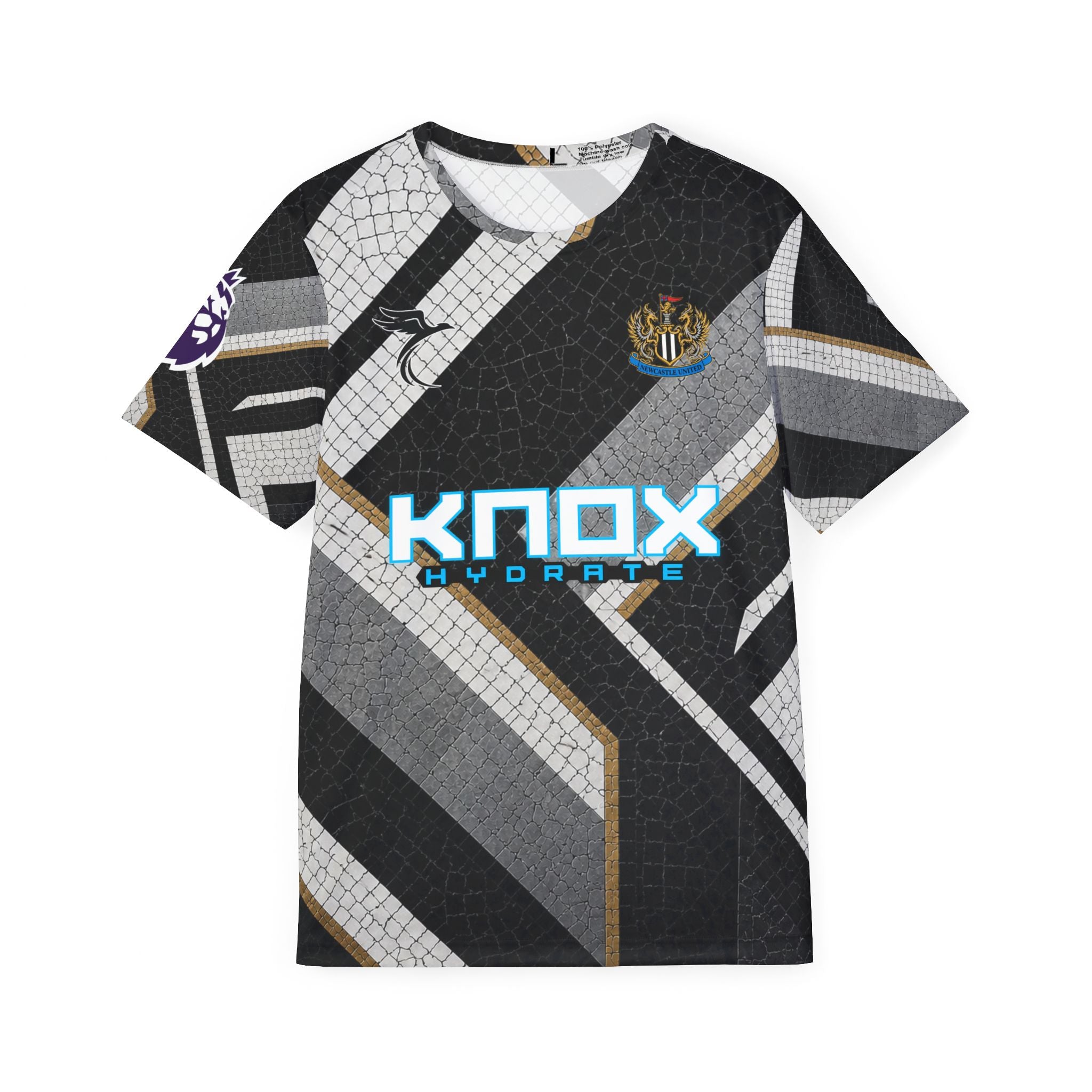 Men's Soccer Jersey — Custom Number 8 'N. Gonzalez' Black Gray Geometric Kit
