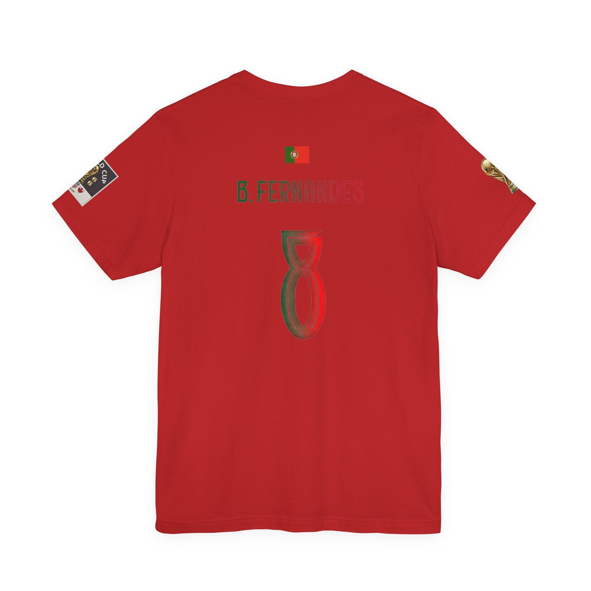 B. Fernandes Portugal Soccer Jersey Tee — Back Number 8 Football Fan Shirt