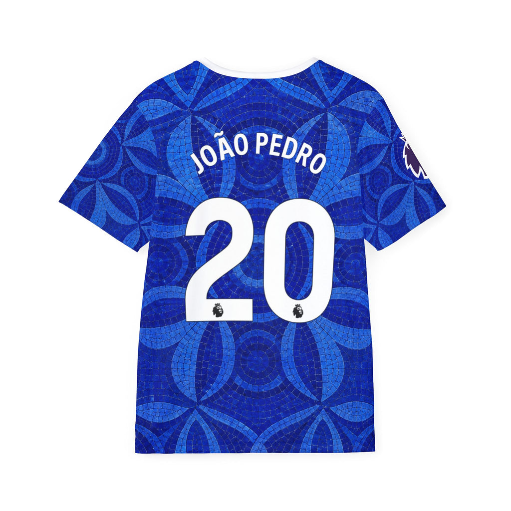 João Pedro #20 Blue Patterned Soccer Jersey — Men’s Football Shirt