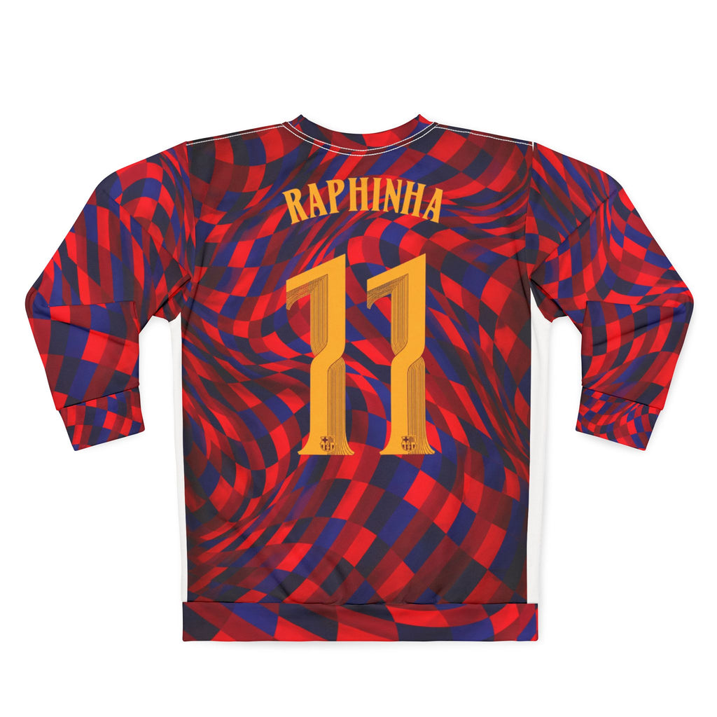 Abstract Red & Blue Soccer Jersey Sweatshirt — Custom Number '11' Back