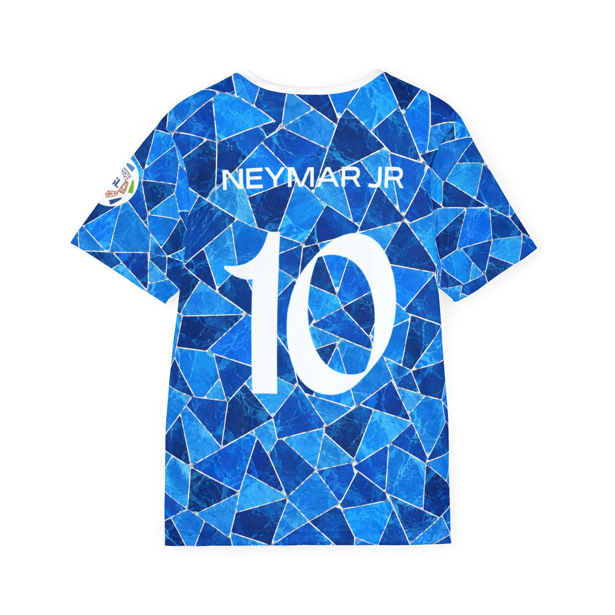 Blue Mosaic Neymar Jr. #10 Soccer Jersey