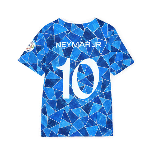 Blue Mosaic Neymar Jr. #10 Soccer Jersey