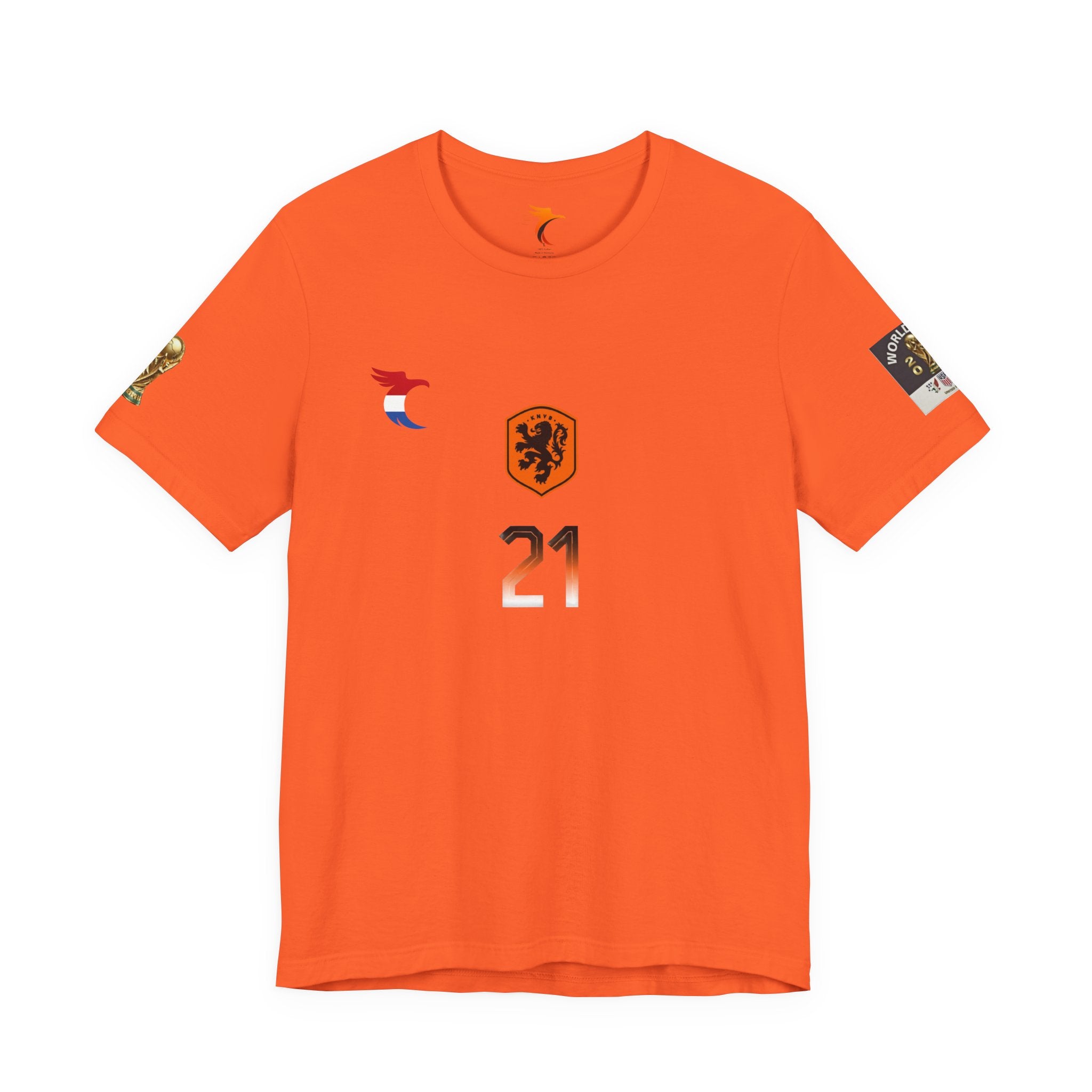 Frankie De Jong#21 Netherlands Soccer Jersey Tee — World Cup Fan Shirt