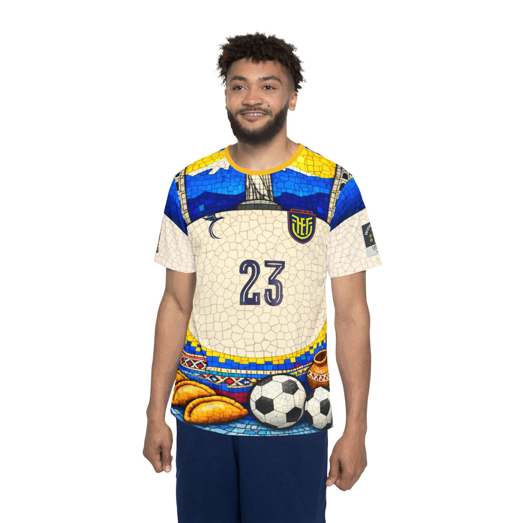 Soccer Jersey — Caicedo #23 Ecuador Mosaic All-Over Print