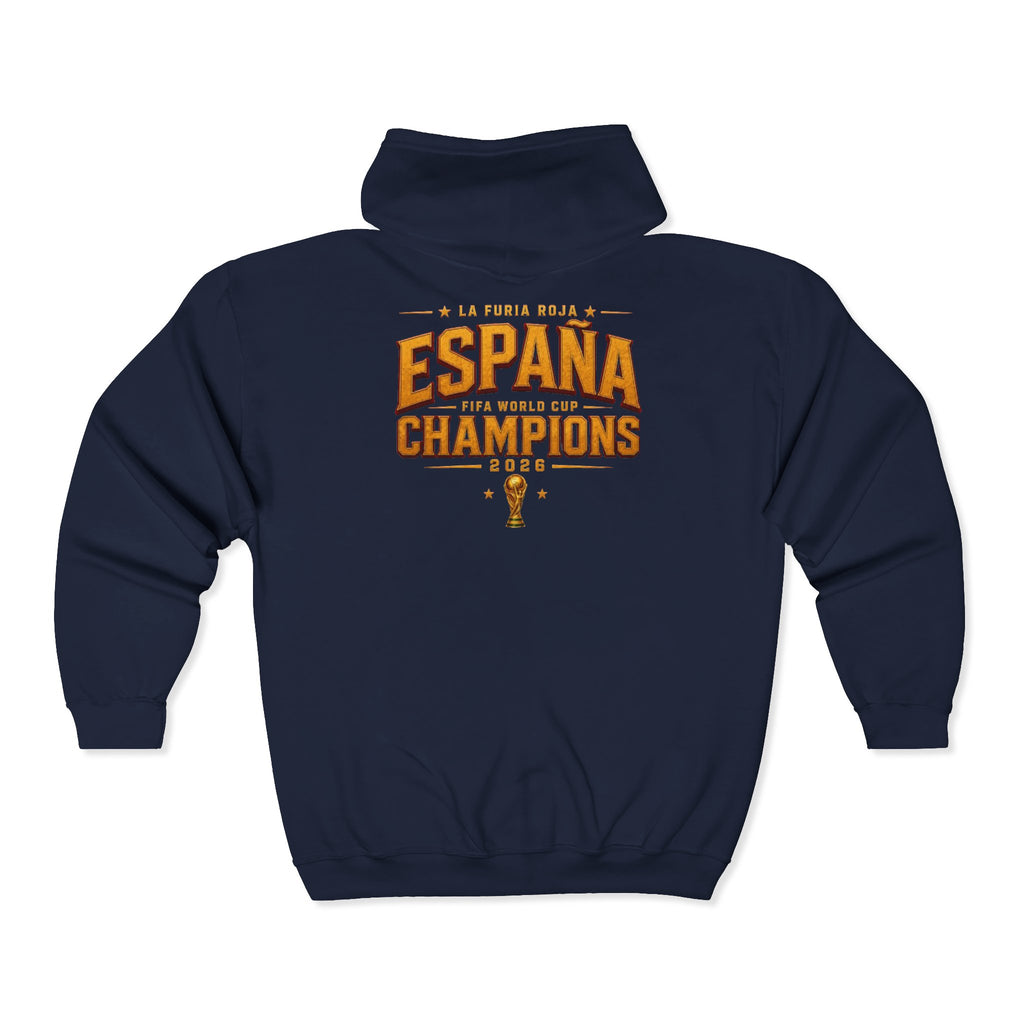 España Champions Zip Hoodie — La Furia Roja World Cup Tribute