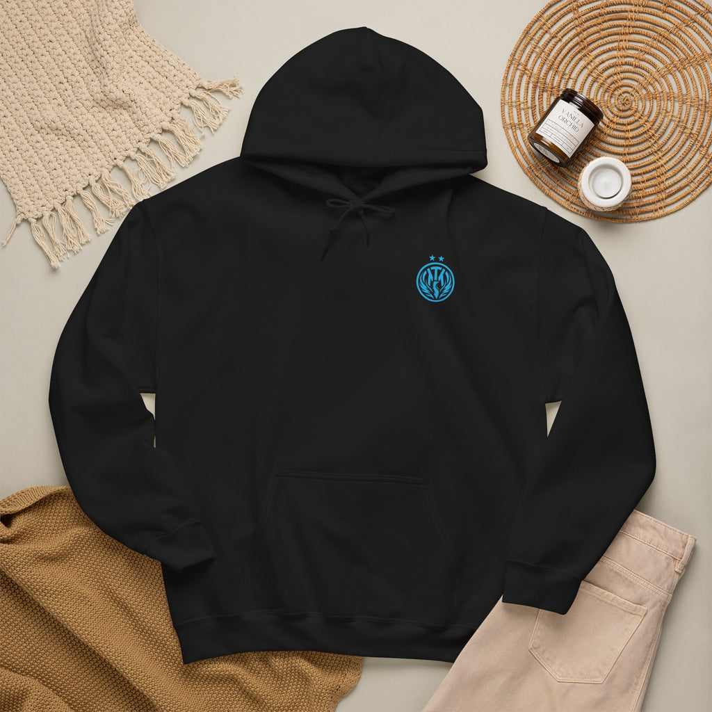 Hoodie — Minimal Club Crest Hoodie with '10' Back Number (Teal)