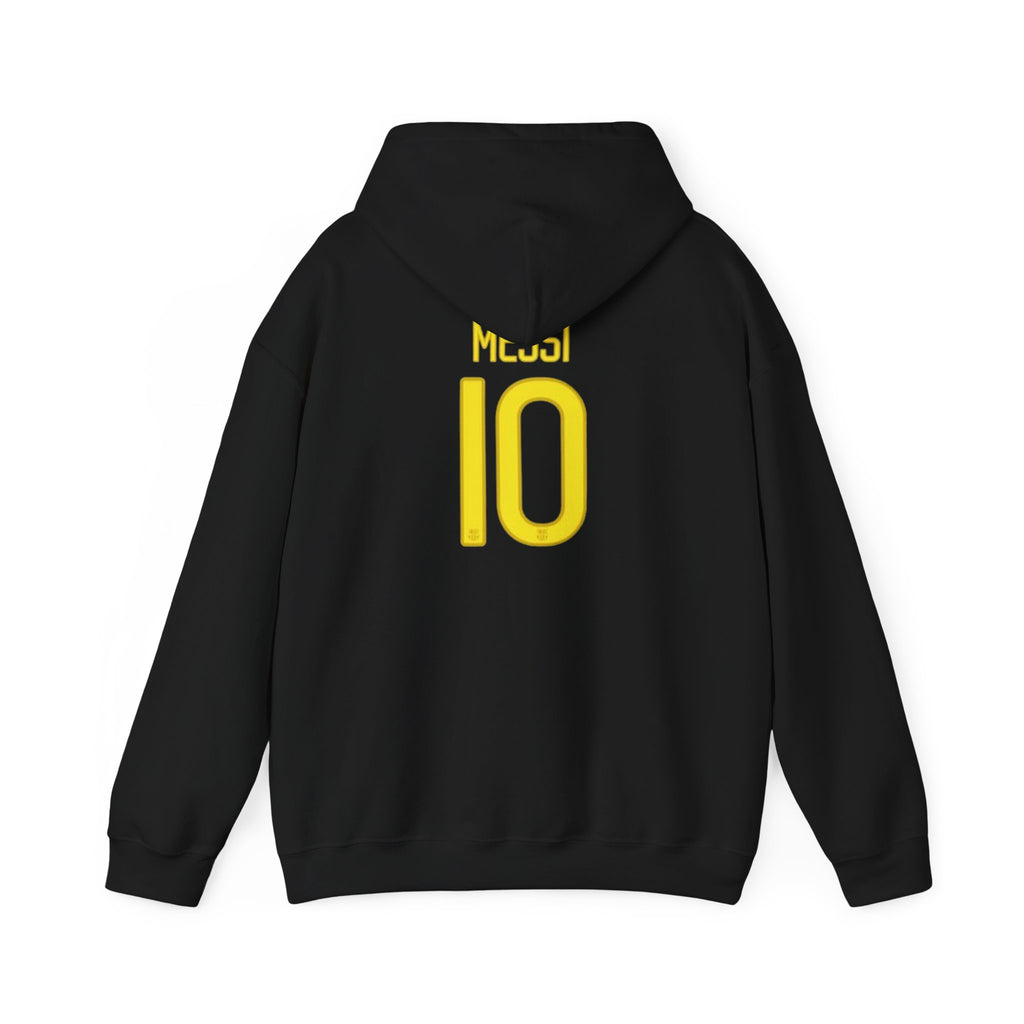 FC Barcelona #10 Pullover Hoodie — Messi Style Black Soccer Sweatshirt