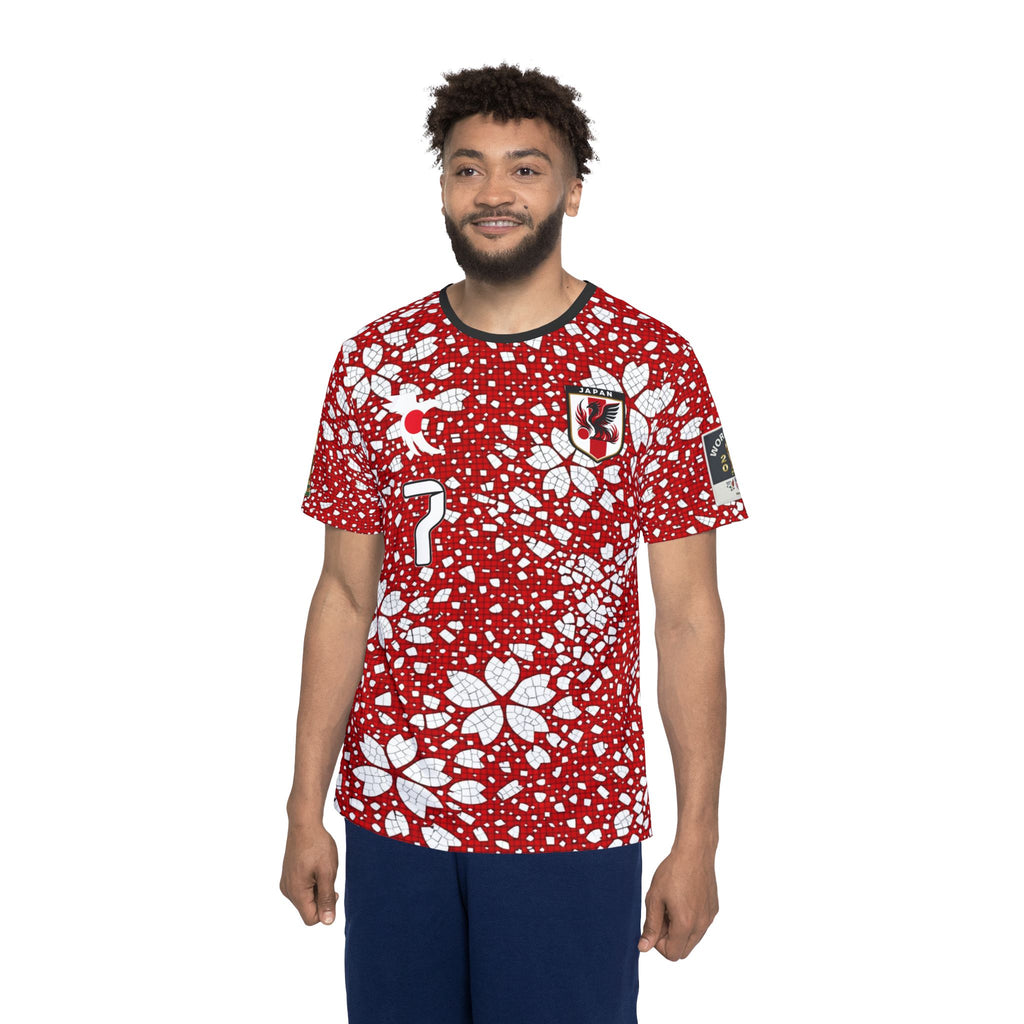 Men's Soccer Jersey - Blue Mitoma #7 All-Over Print