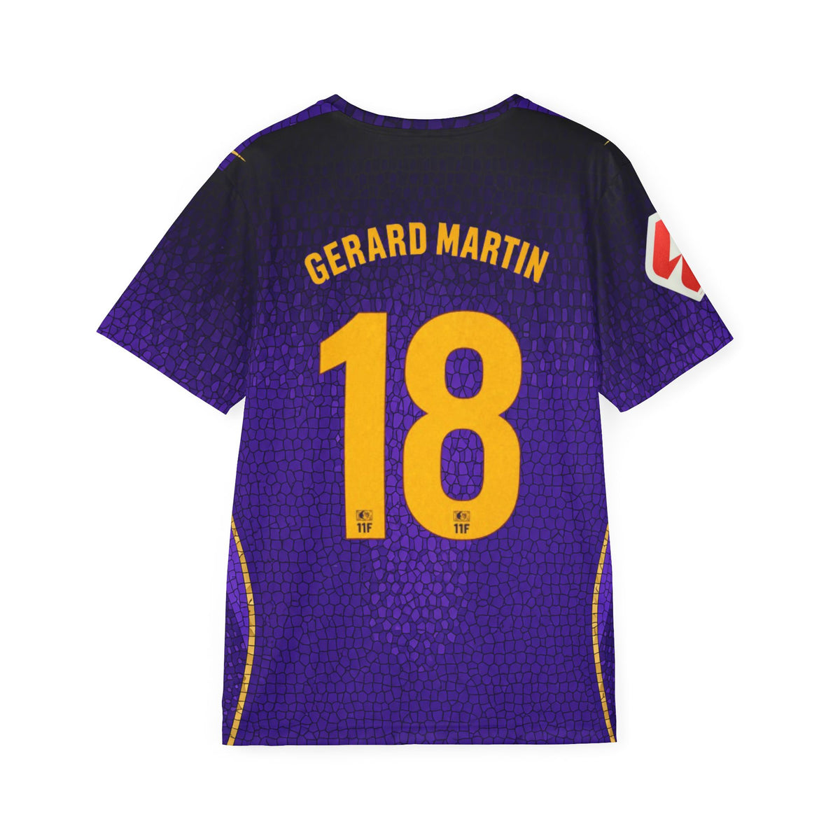 Custom Purple Soccer Jersey – Personalized Name & Number (Gerard Martin 18)