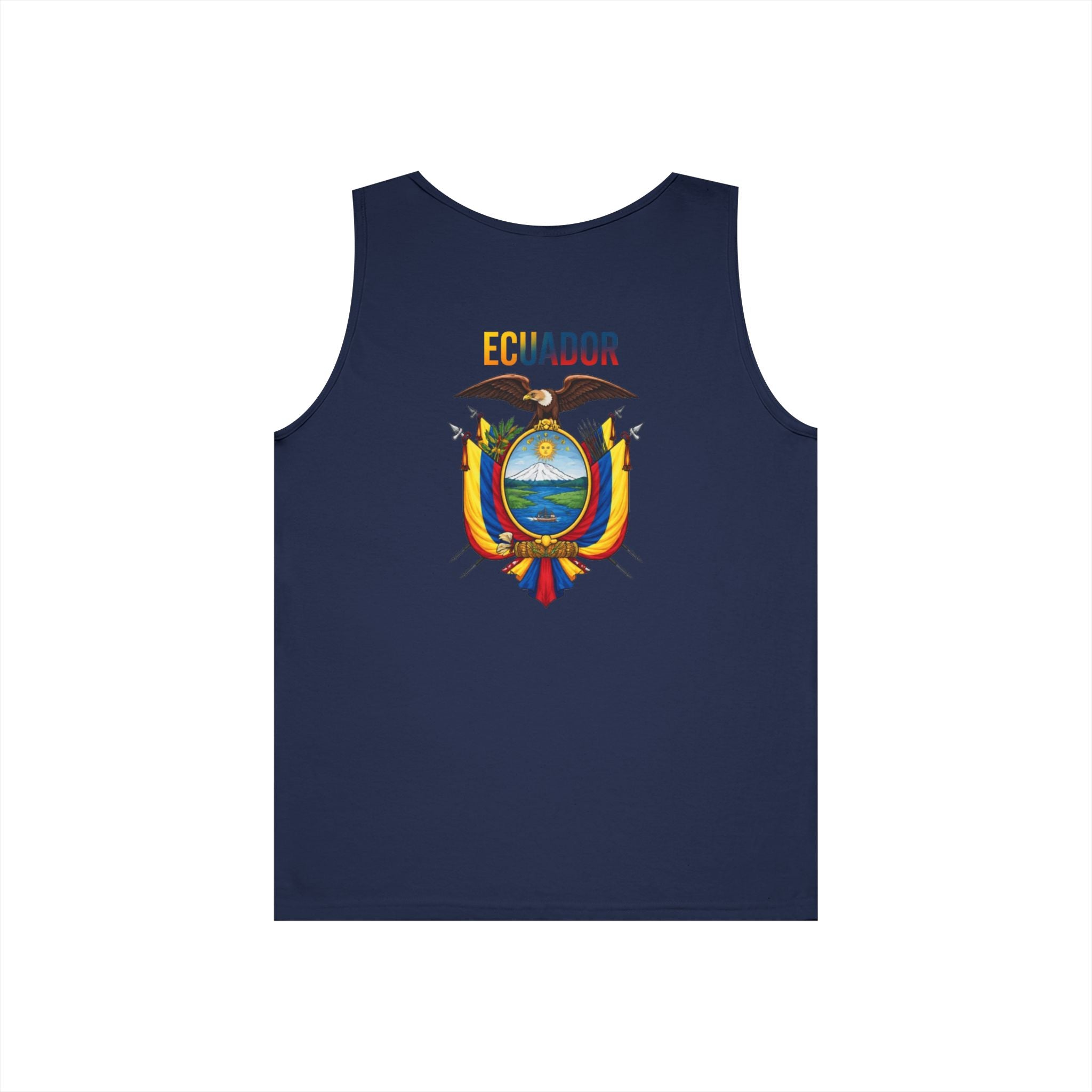 Ecuador Flag Crest Tank Top — Ecuador Coat of Arms Sleeveless Shirt