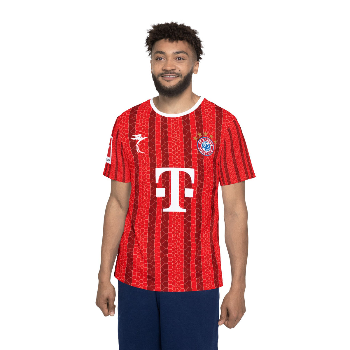 Kane #9 Red Striped Soccer Jersey — Men’s Fan Shirt