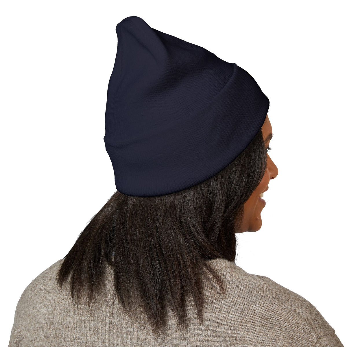 Embroidered Falcon Cuffed Beanie – Classic Knit Winter Hat