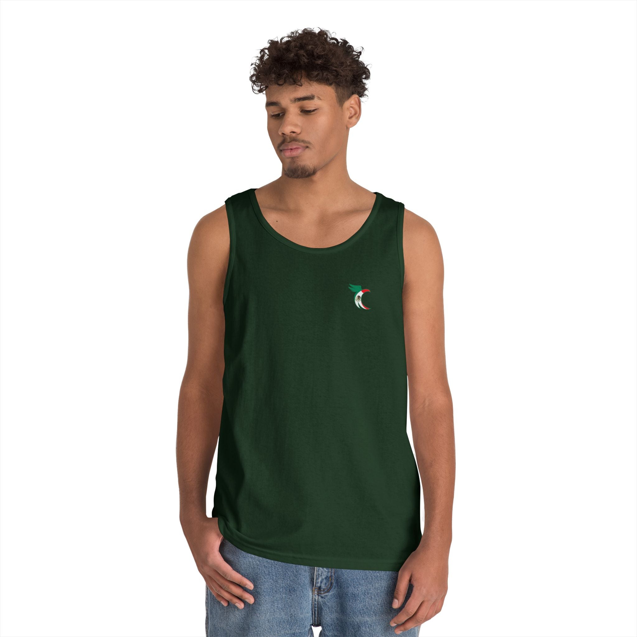 Mexico Crest Tank Top — Vintage Mexican Flag Eagle Graphic