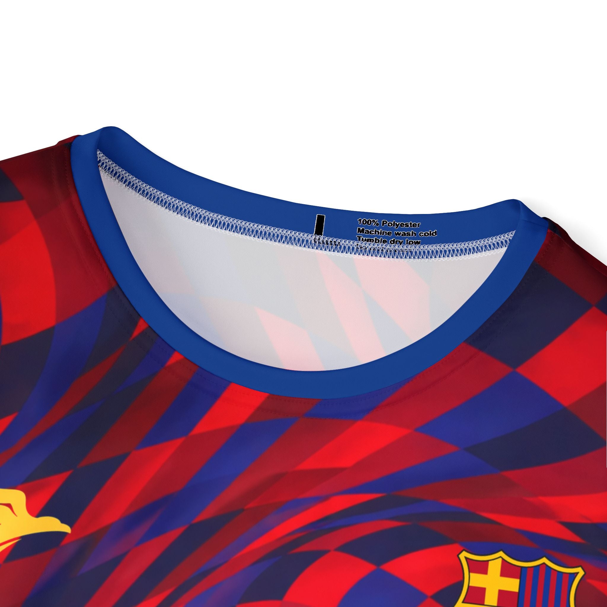 Mosaic Barcelona Soccer Jersey — Men's Athletic Team Shirt with Crest and Sponsor Logo